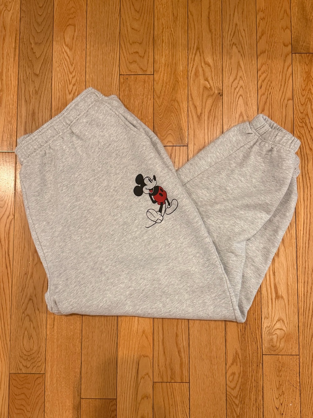 Disney Gray Sweatpants with Mickey Mouse Graphic XXL